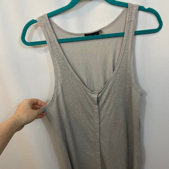 Alice + Olivia Silver Tank Tunic Top Adjustable DIY Snaps Back & Front Small - Picture 6 of 7